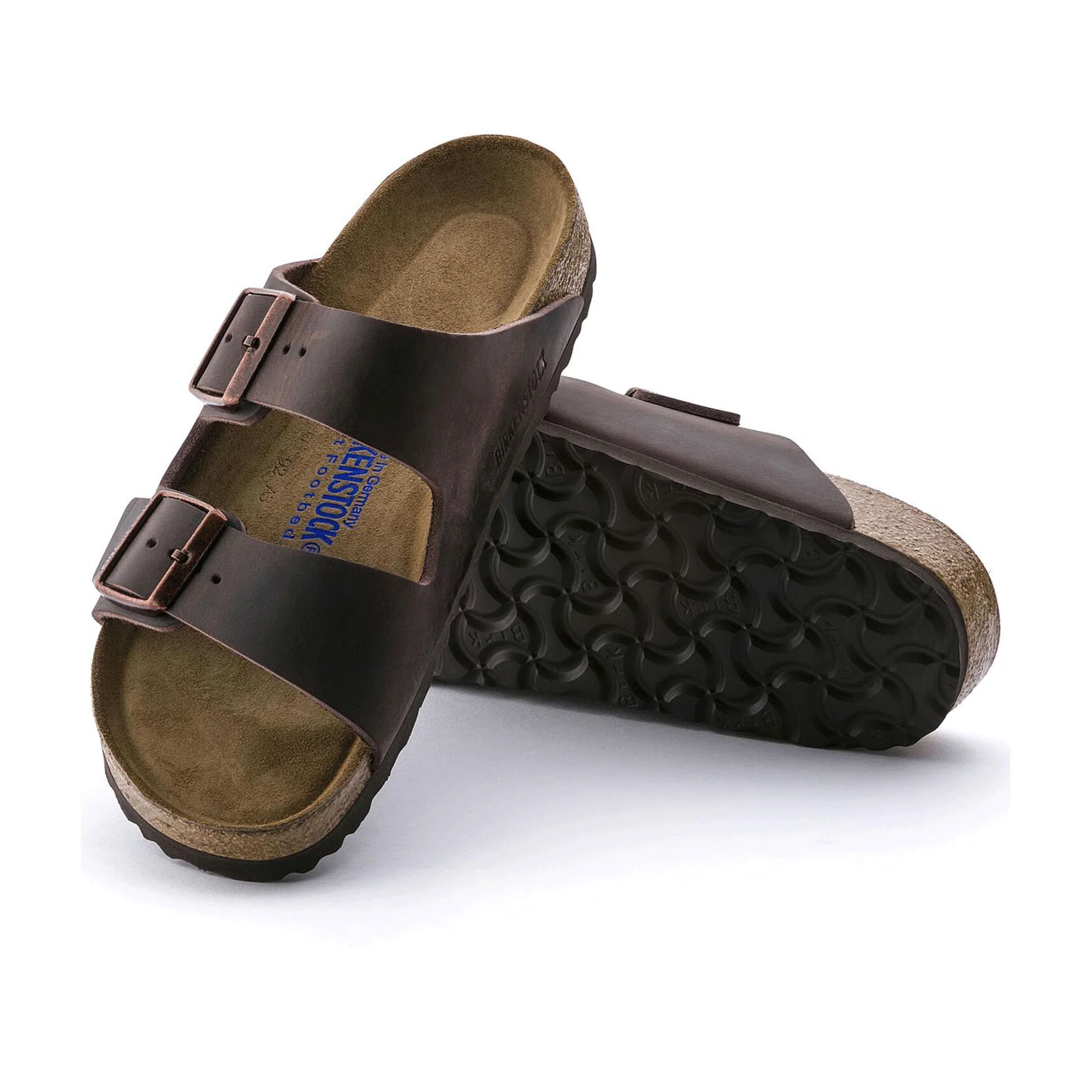 Arizona Soft Footbed Habana Dark Brown Oiled Leather Sandal - Regular/Wide - Image 3