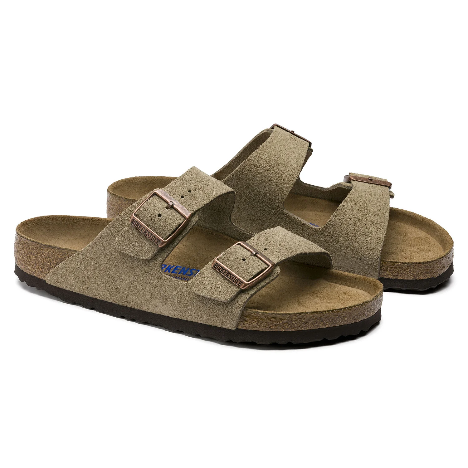 Arizona Soft Footbed Sandal - Taupe Suede - Regular/Wide - Image 3
