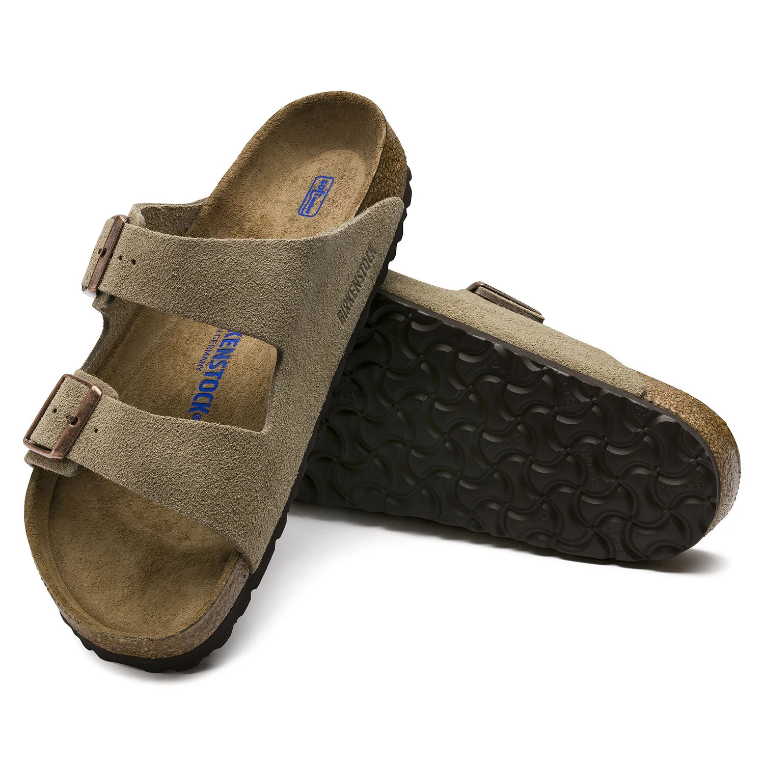 Arizona Soft Footbed Sandal - Taupe Suede - Regular/Wide - Image 4