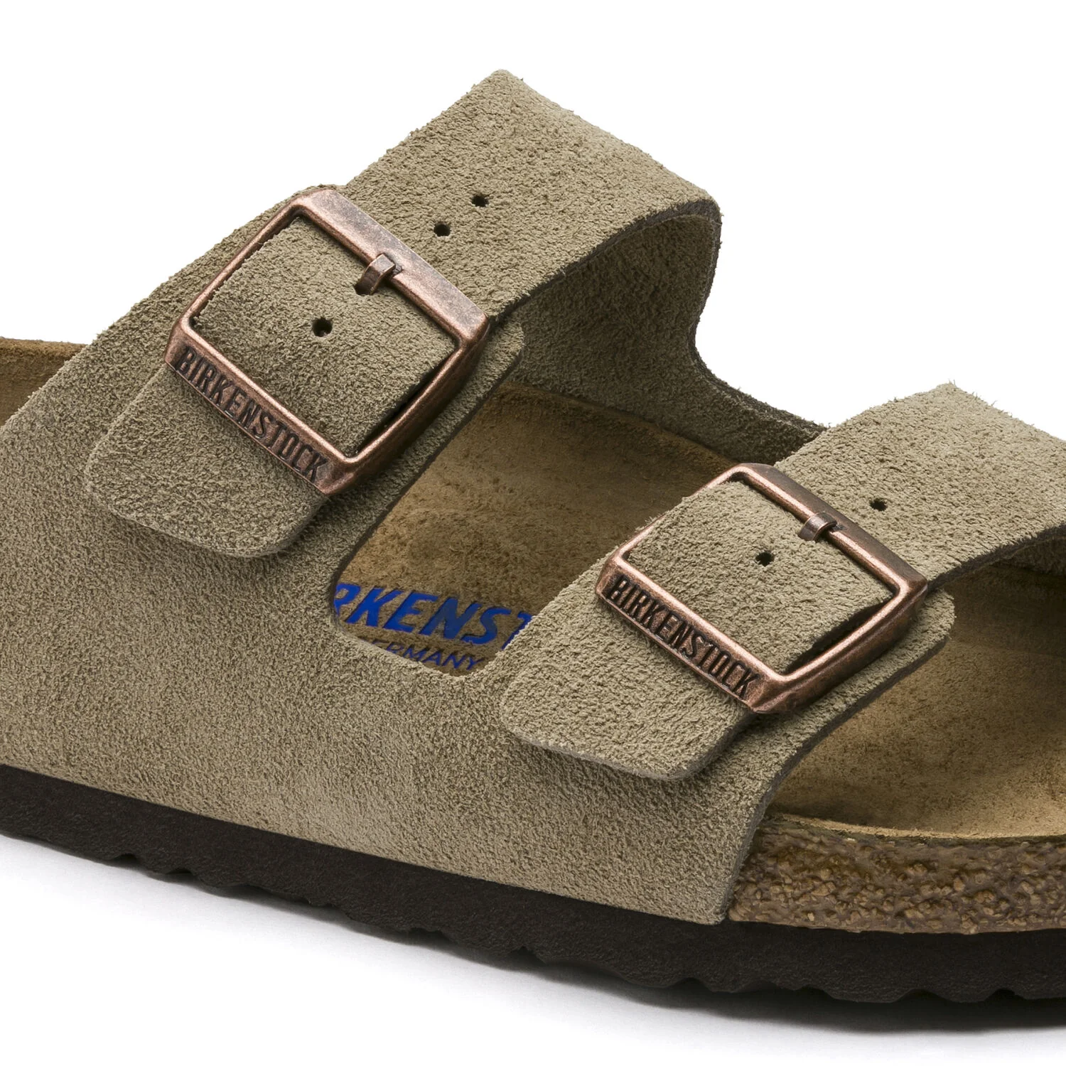 Arizona Soft Footbed Sandal - Taupe Suede - Regular/Wide - Image 5