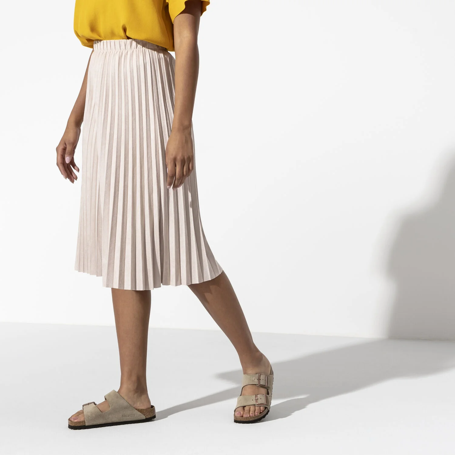 Arizona Soft Footbed Sandal - Taupe Suede - Regular/Wide - Image 6