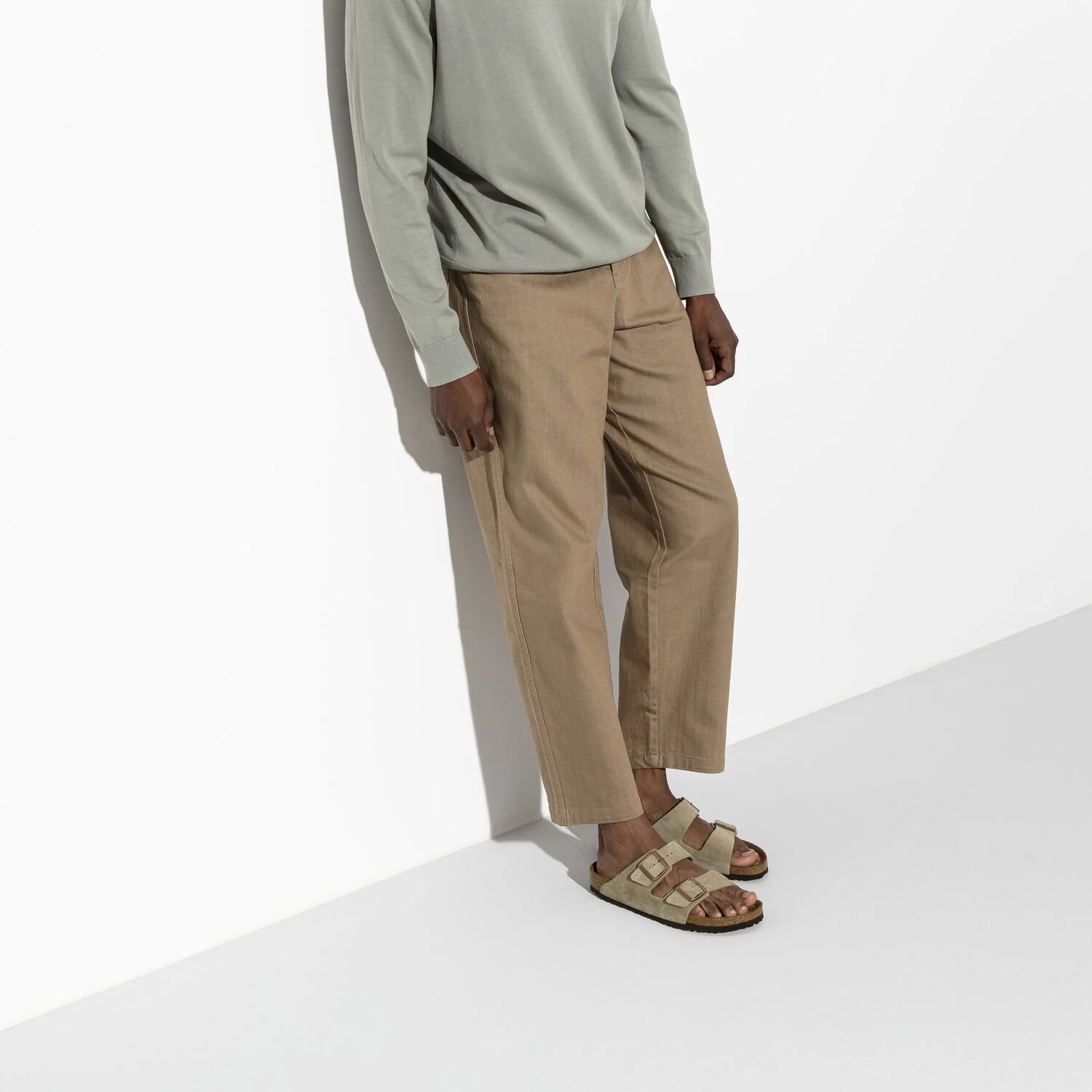 Arizona Soft Footbed Sandal - Taupe Suede - Regular/Wide - Image 7