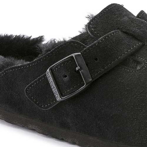 Boston Shearling Black Suede Leather- Regular/Wide - Image 6