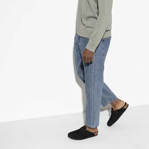 Boston Shearling Black Suede Leather- Regular/Wide - Image 7