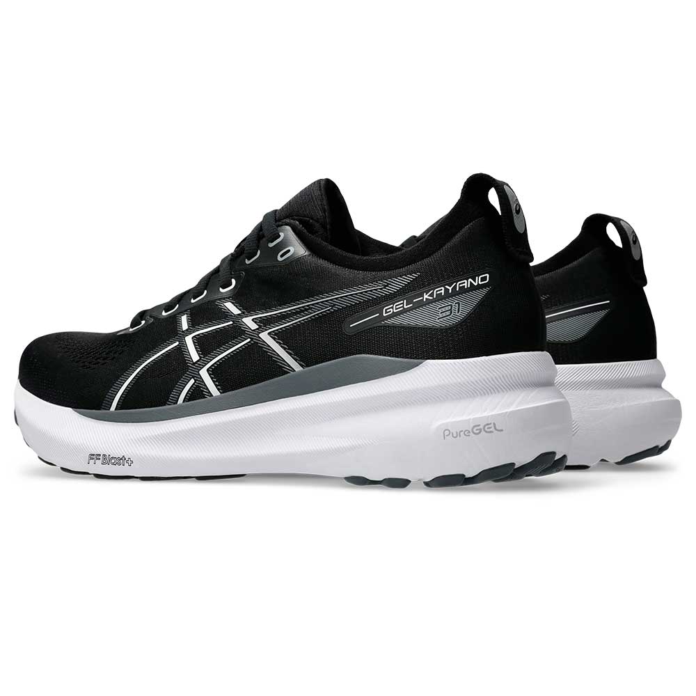 Men's Gel-Kayano 31 Running Shoe - Black/White - Regular (D) - Image 3