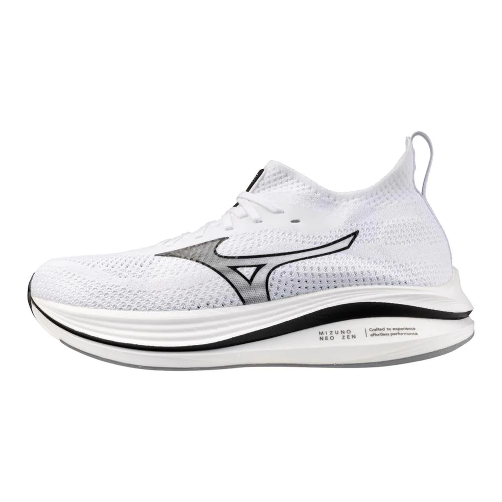 Men's Neo Zen Running Shoe - White/Black- Regular (D) - Image 3