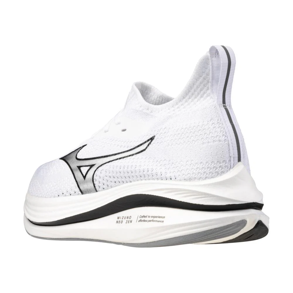 Men's Neo Zen Running Shoe - White/Black- Regular (D) - Image 4