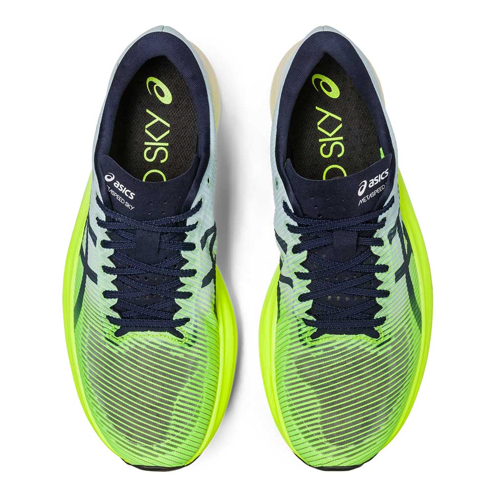 All Gender Metaspeed Sky+ Running Shoe - Hazard Green/Sky - Regular (D) - Image 3
