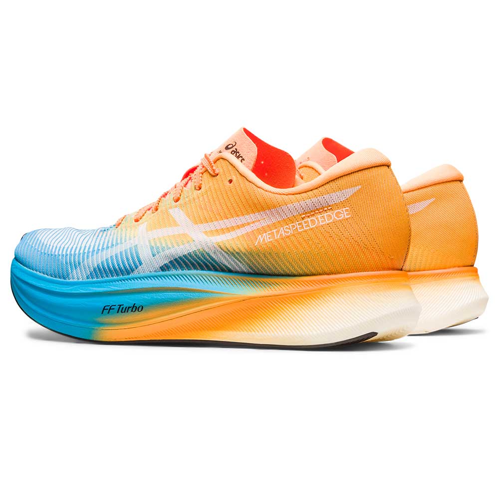 All Gender Metaspeed Sky+ Running Shoe- Orange Pop/Island Blue- Regular (D) - Image 3
