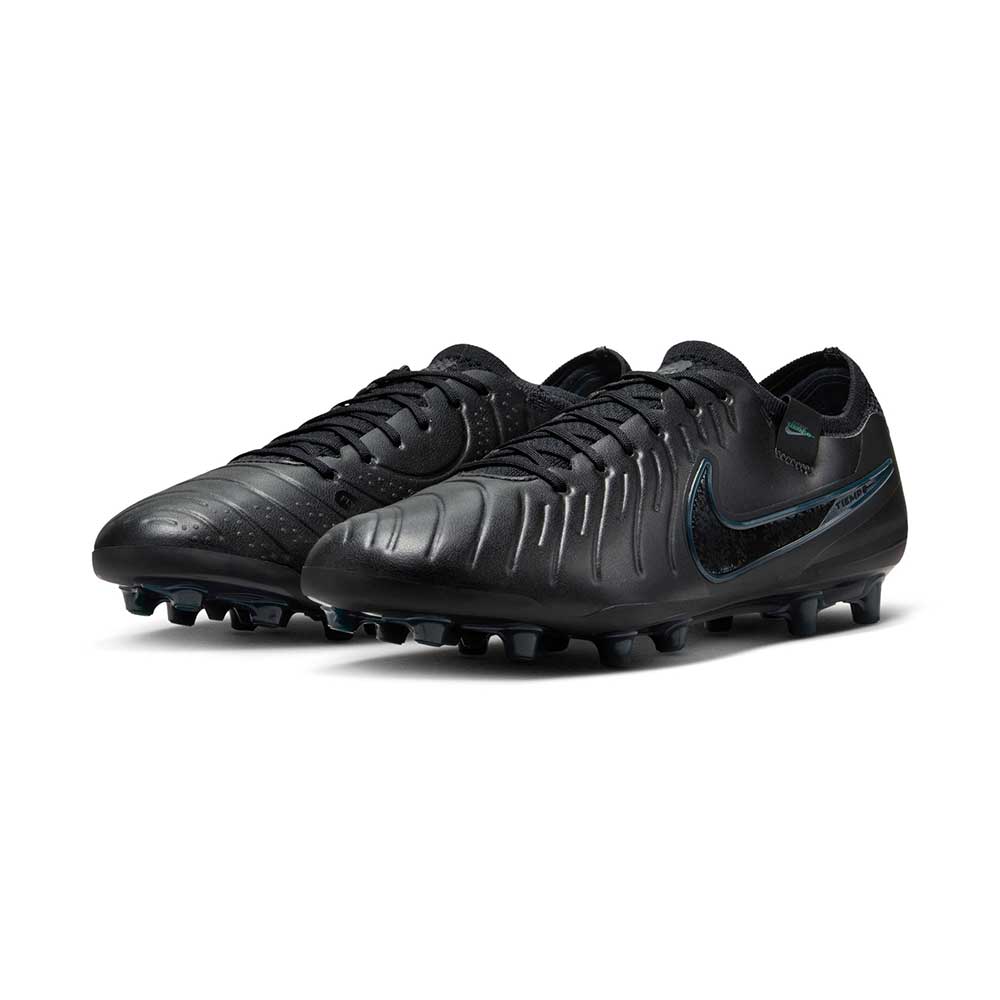 Nike Tiempo Legend 10 Pro Soccer Cleats - Black/Black-Deep Jungle - Regular (D) - Image 3