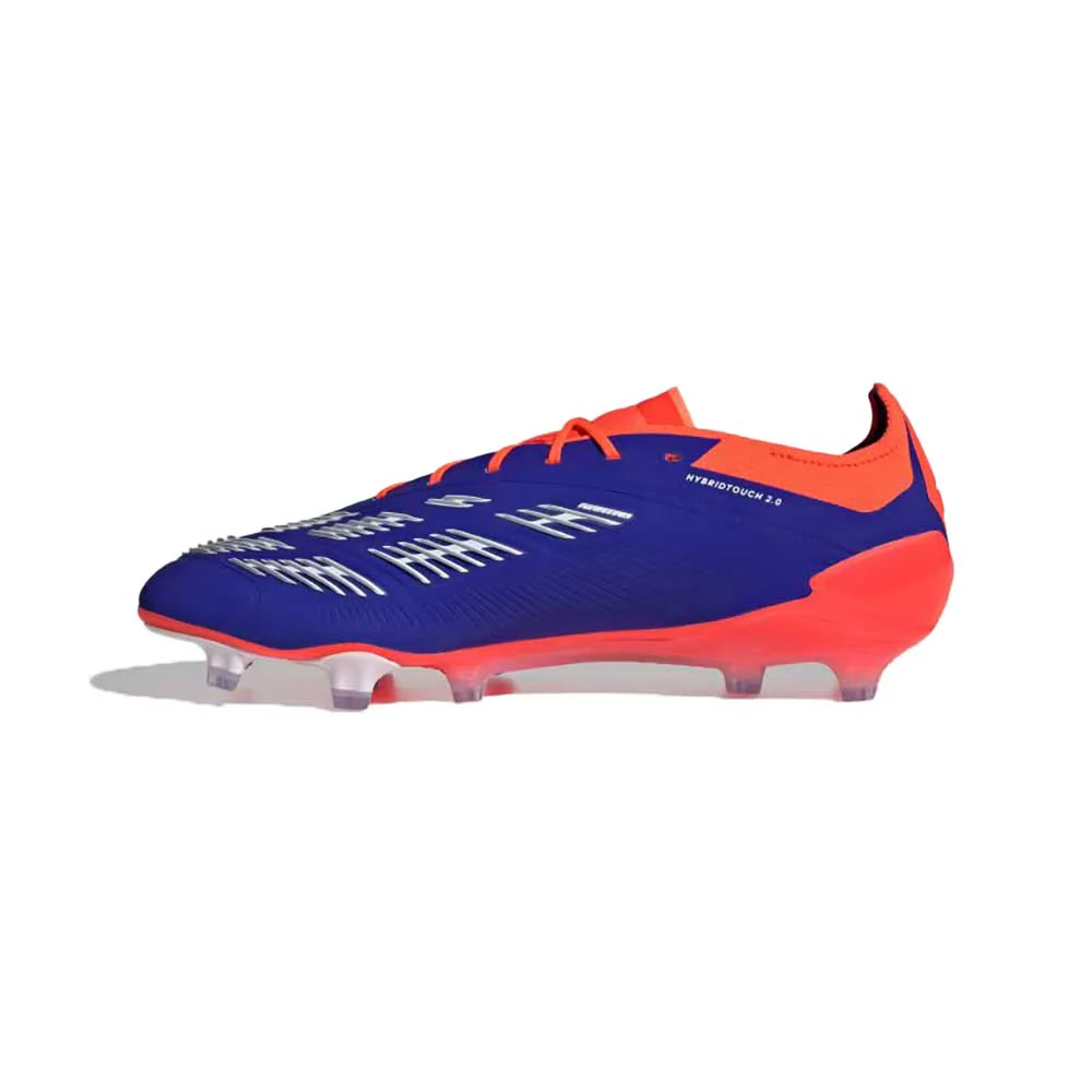 Men's Predator Elite FG Soccer Cleats - Lucid Blue/Cloud White/Solar Red - Regular (D) - Image 4