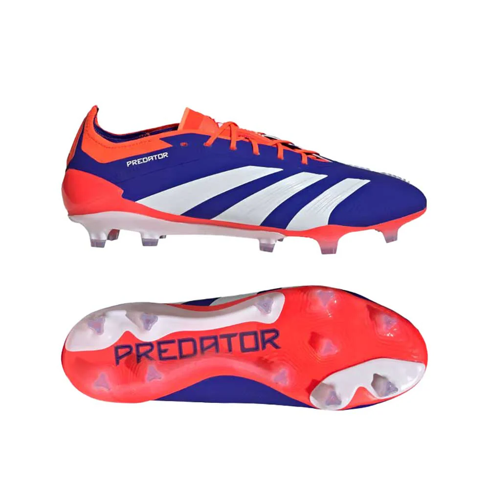Men's Predator Elite FG Soccer Cleats - Lucid Blue/Cloud White/Solar Red - Regular (D) - Image 5