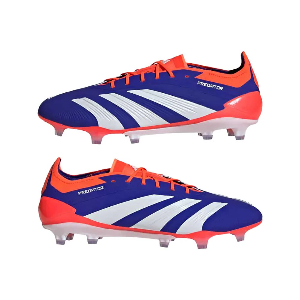 Men's Predator Elite FG Soccer Cleats - Lucid Blue/Cloud White/Solar Red - Regular (D) - Image 8