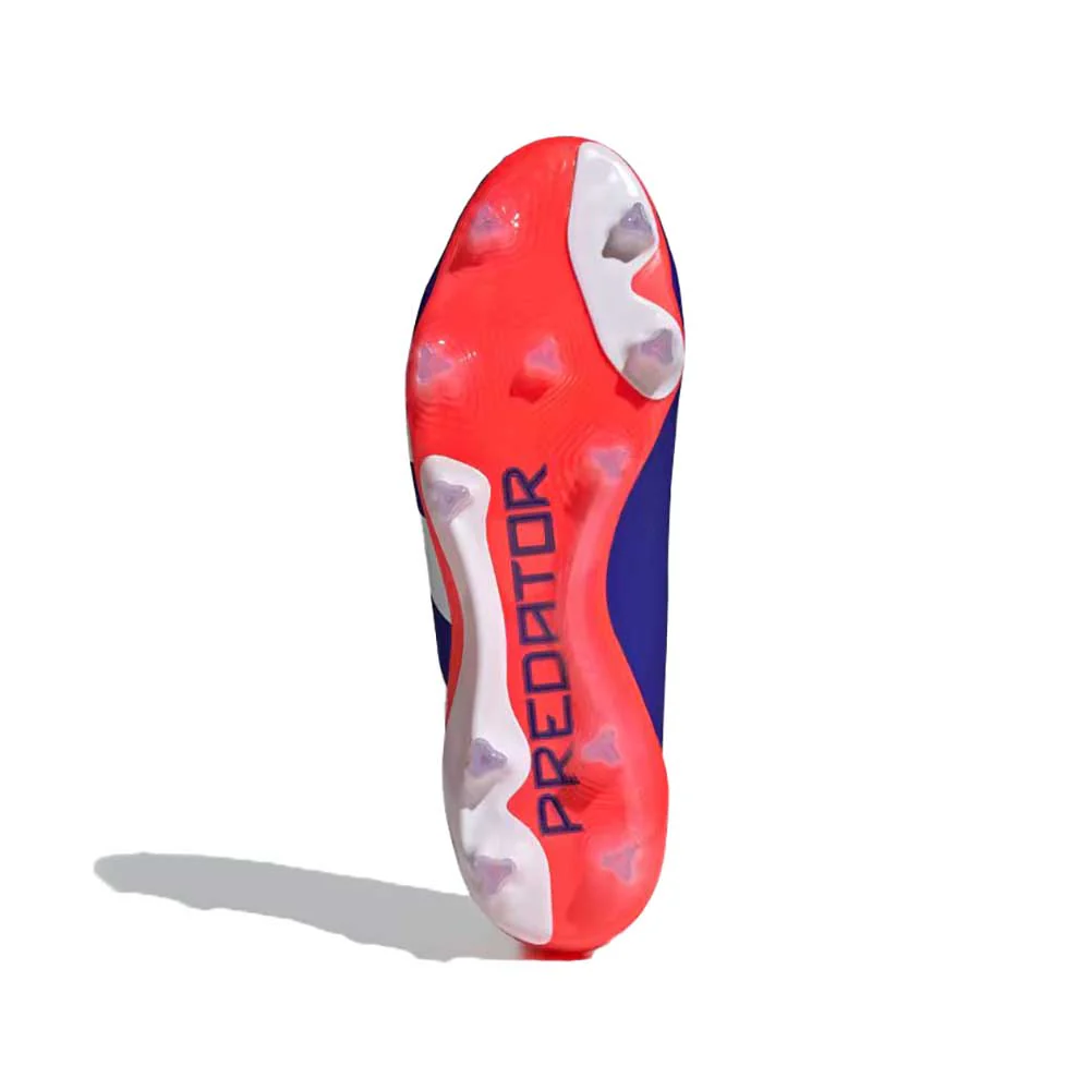 Men's Predator Elite FG Soccer Cleats - Lucid Blue/Cloud White/Solar Red - Regular (D) - Image 9