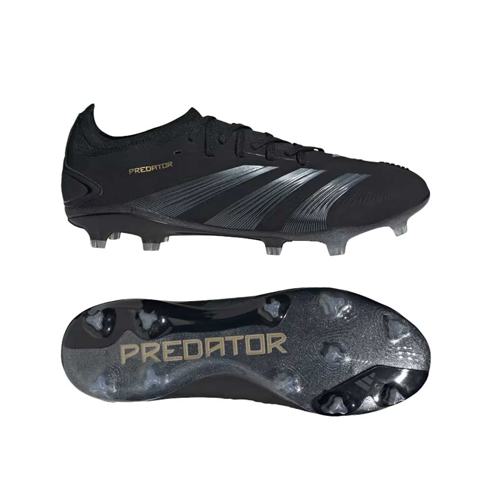 Predator Pro FG Soccer Cleats - Core Black/Carbon/Gold Metallic - Regular (D) - Image 7