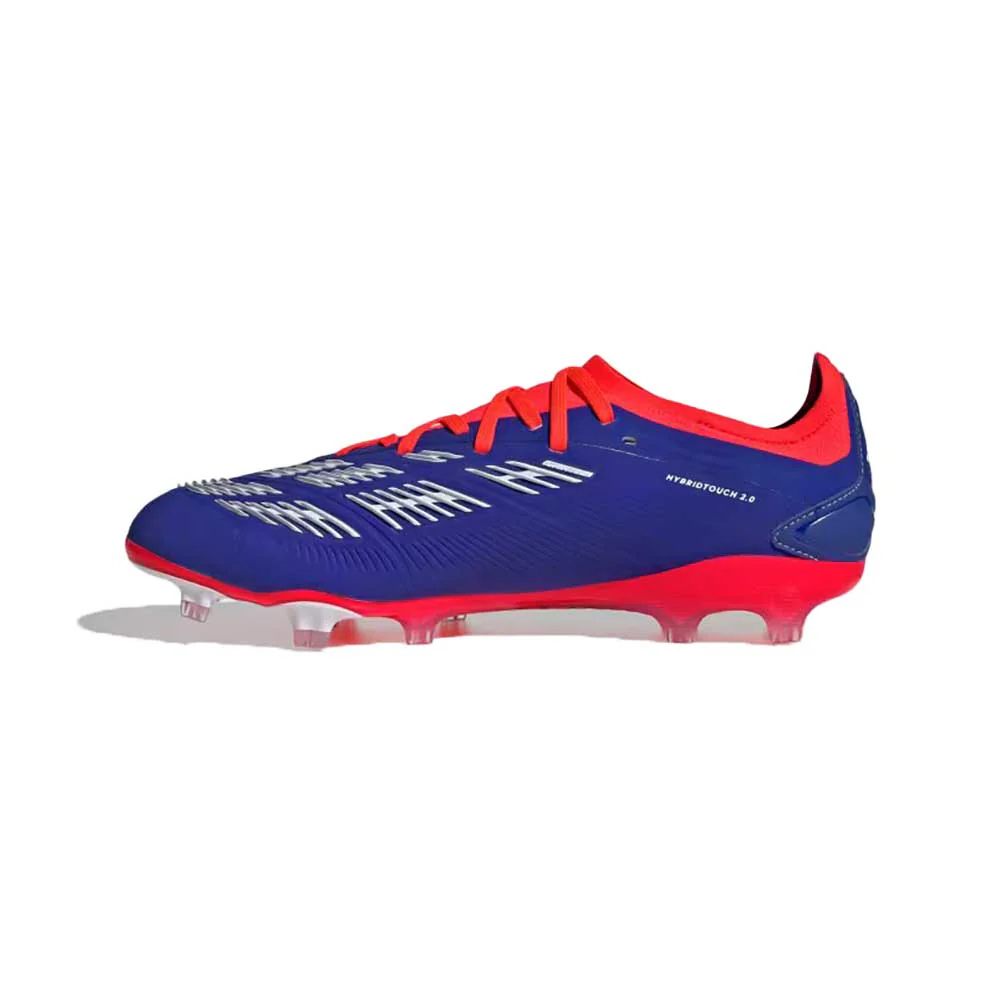 Men Predator Pro FG Soccer Cleats - Cloud White/Solar Red/Lucid Blue - Regular (D) - Image 4