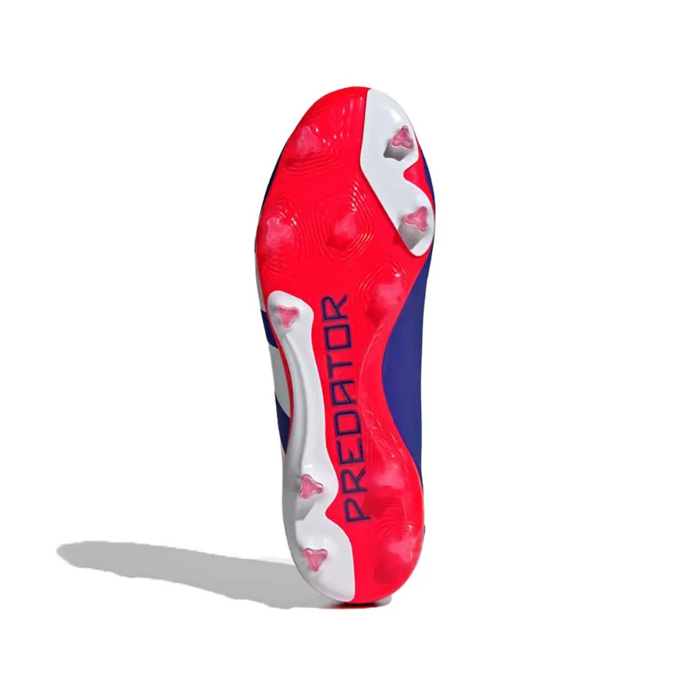 Men Predator Pro FG Soccer Cleats - Cloud White/Solar Red/Lucid Blue - Regular (D) - Image 6