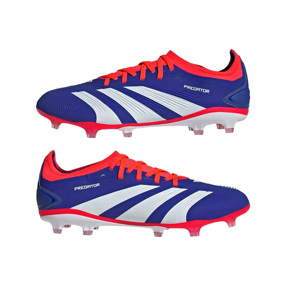 Men Predator Pro FG Soccer Cleats - Cloud White/Solar Red/Lucid Blue - Regular (D) - Image 7
