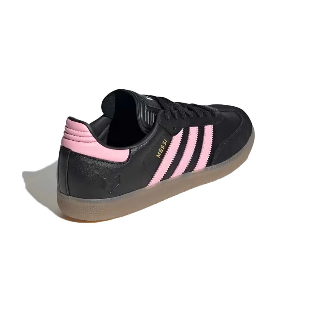 Men's Samba Messi Indoor Soccer Shoe - Core Black/Light Pink/Gold Met - Regular (D) - Image 4