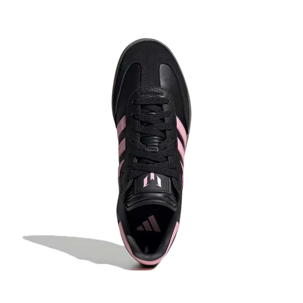 Men's Samba Messi Indoor Soccer Shoe - Core Black/Light Pink/Gold Met - Regular (D) - Image 5