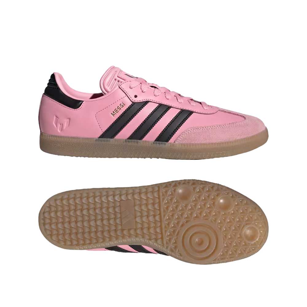 Men's Samba Messi Indoor Soccer Shoe - Light Pink/Core Black/Gum - Regular (D) - Image 7