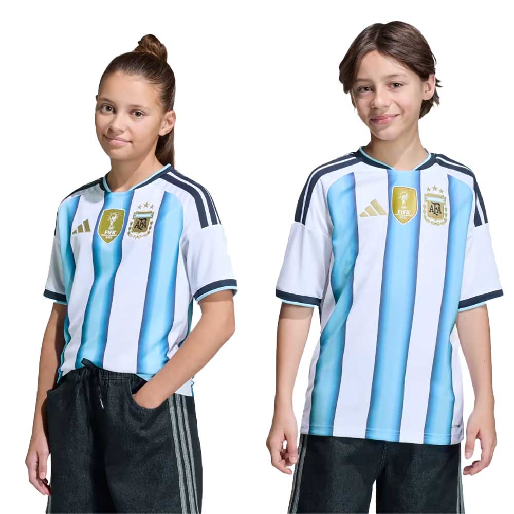 Youth Argentina Home Jersey - White/Icey Blue/Light Blue - Image 3