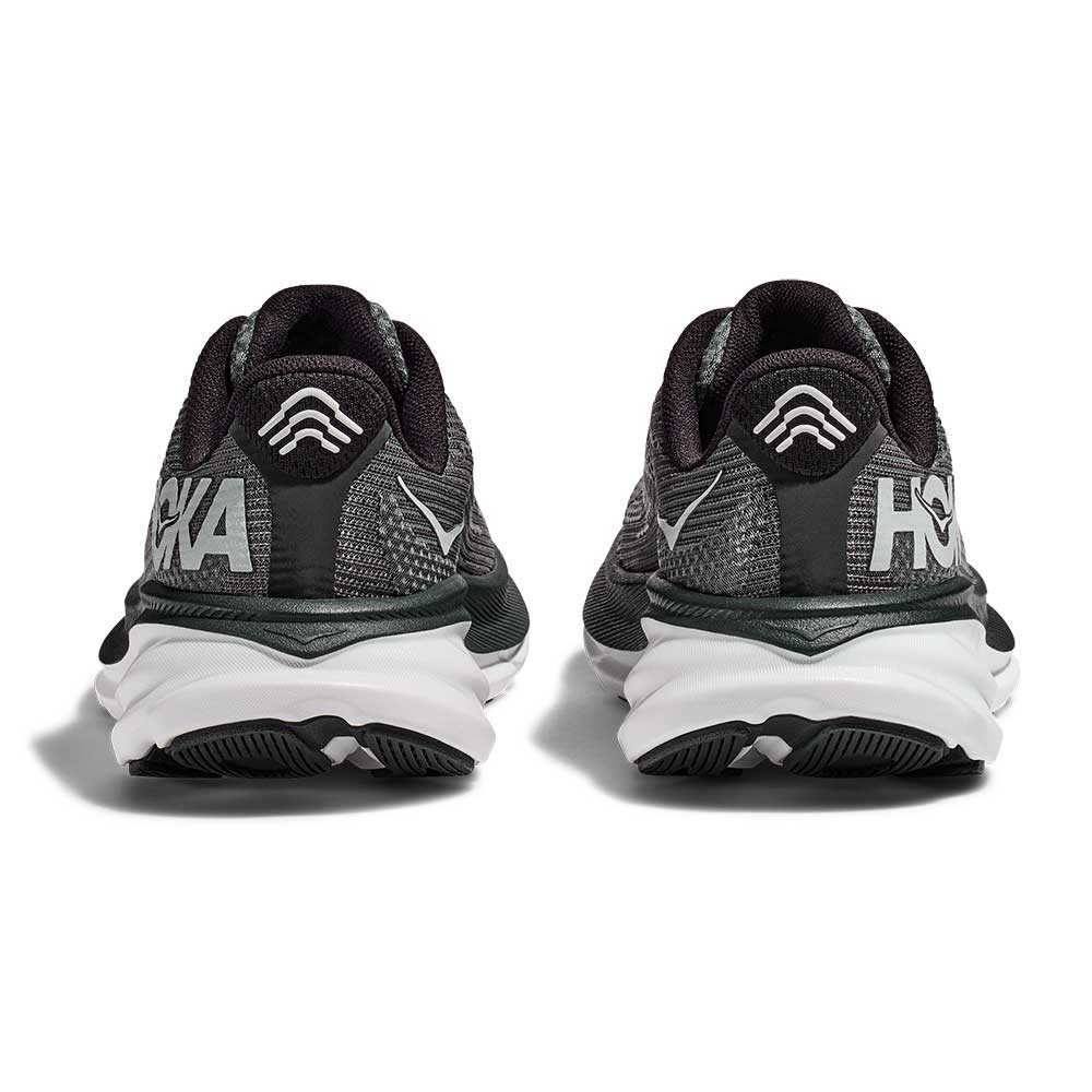 Youth Clifton 9 Running Shoe - Black/White - Regular (D) - Image 7