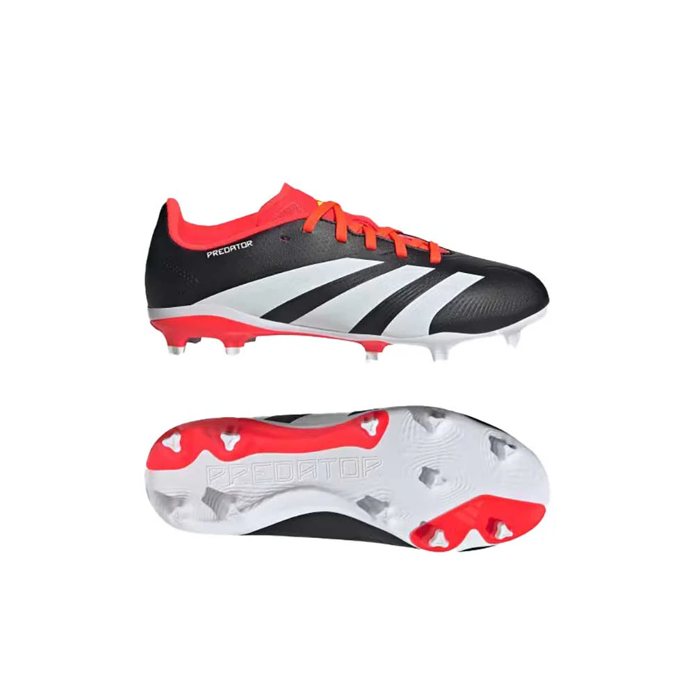 Youth Big Kids' Jr Predator League L FG Soccer Shoe - Core Black / Cloud White / Solar Red - Regular (M) - Image 5
