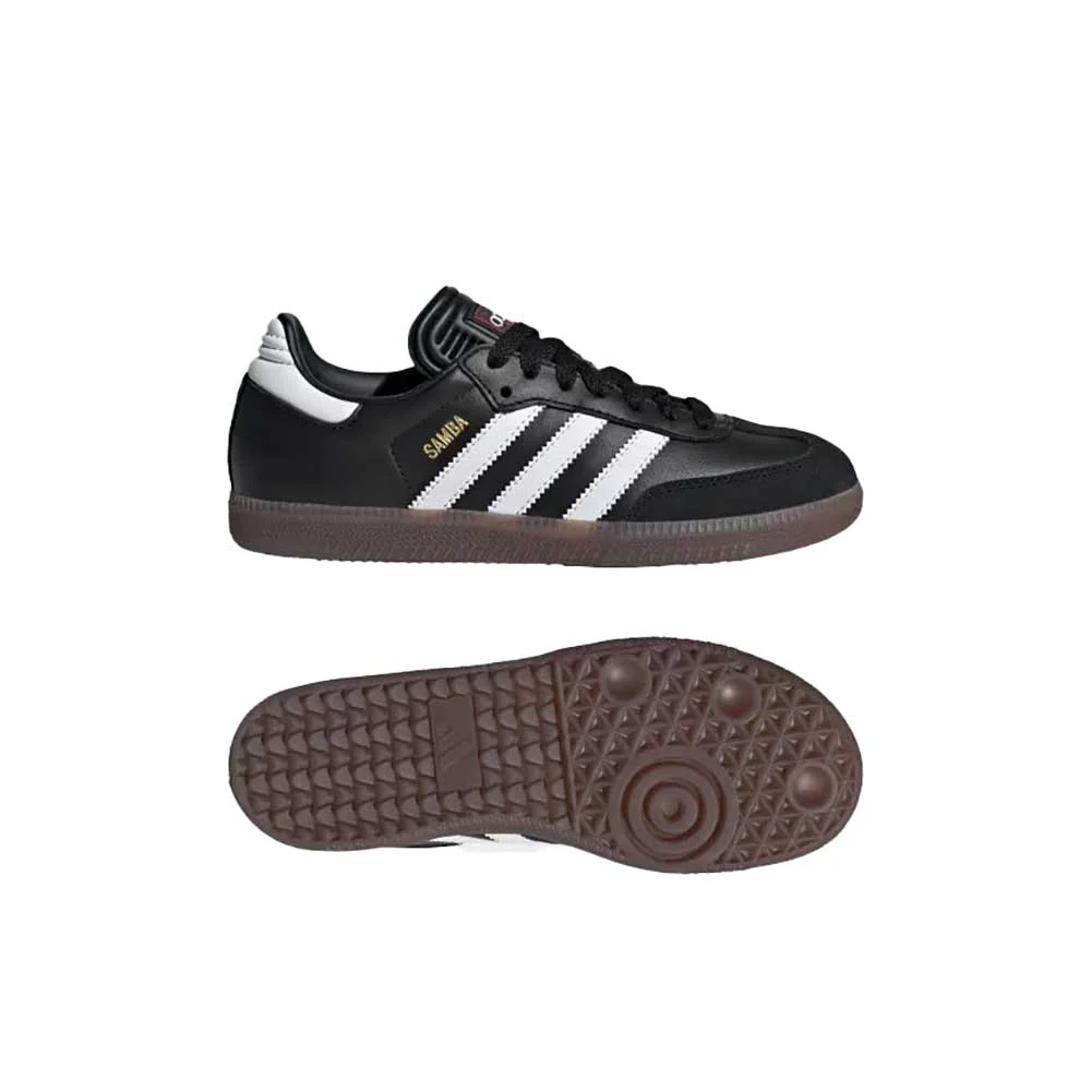Youth Jr Samba Indoor Soccer Shoe - Black/White - Regular (D) - Image 7