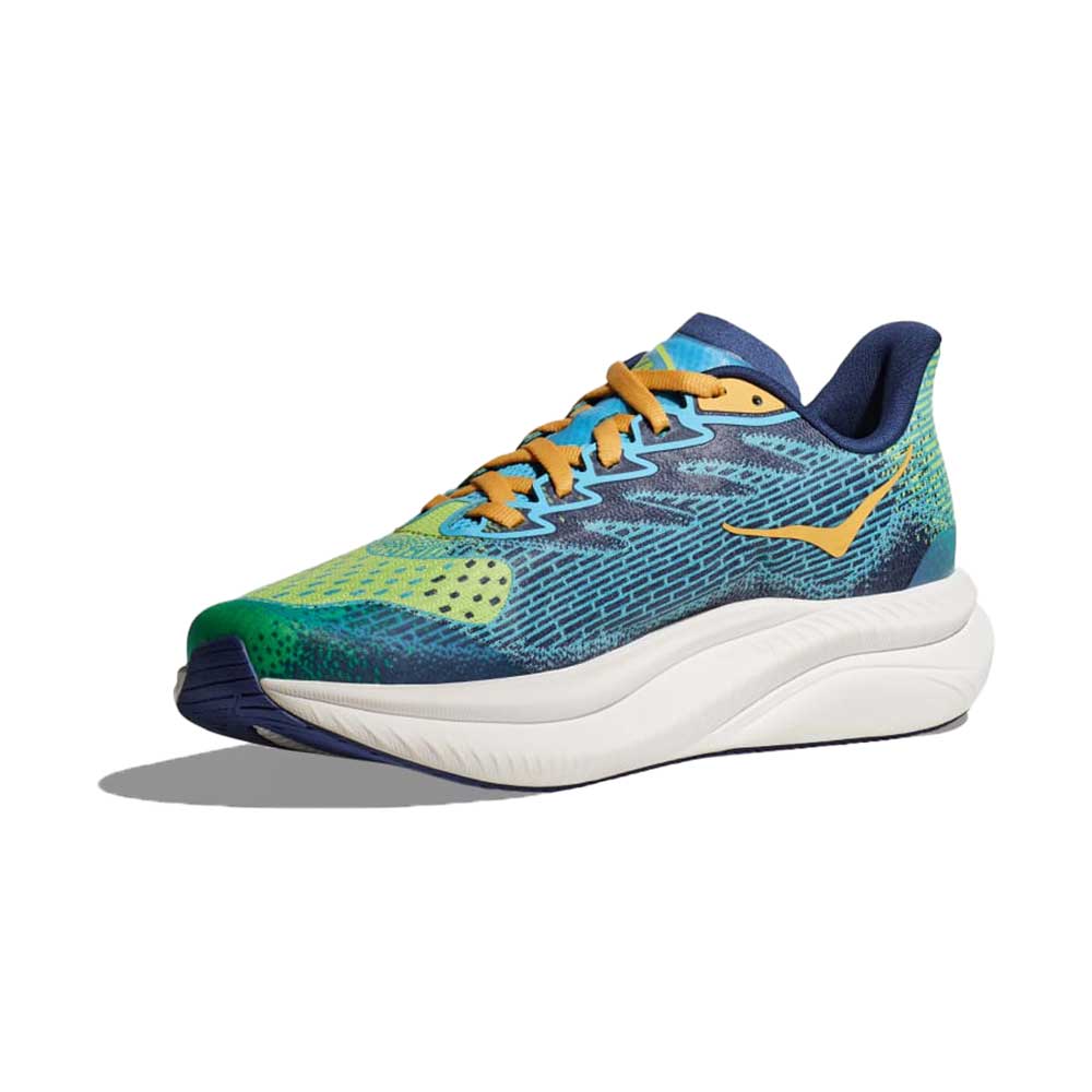 Youth Mach 6 Running Shoe - Lettuce/Bellwether Blue - Regular (M) - Image 3